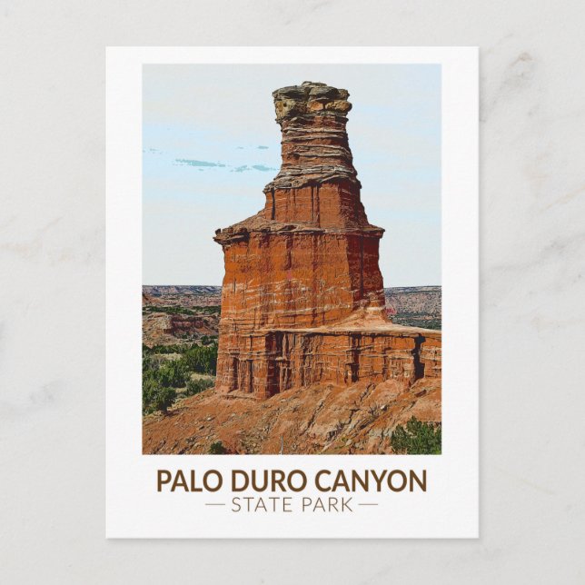 Carte Postale Parc d'État de Palo Duro Canyon Art Texas (Devant)
