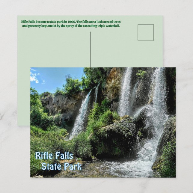 Carte Postale Parc d'État de Rifle Falls (Devant / Derrière)