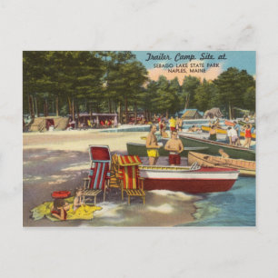 Carte Postale Parc d'état de Sebago Lake vintage Naples, Maine