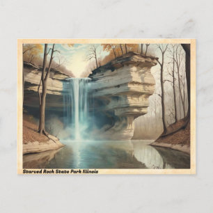 Carte Postale Parc d'État de Starved Rock Illinois Voyage Rétro