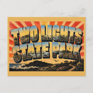 Carte Postale Parc d'État de Two Lights Maine Côte rocheuse Océa
