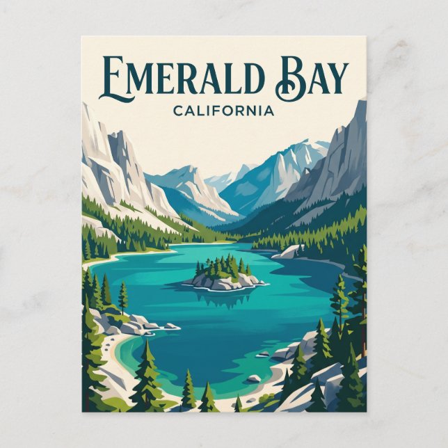 Carte Postale Parc d'État d'Emerald Bay États-Unis (Devant)