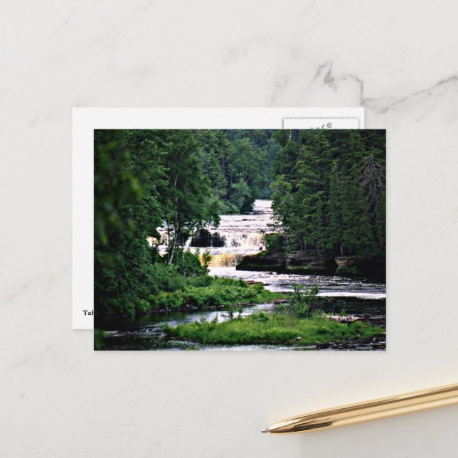 Carte Postale Parc d'État des Lower Tahquamenon Falls, Michigan (Devant/Arrière en situation)