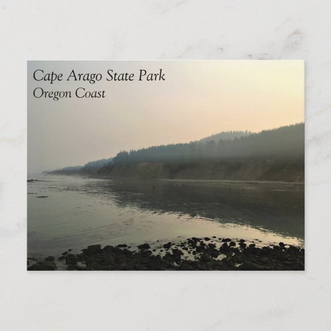 Carte Postale Parc d'état du Cap Arago, Côte de l'Oregon (Devant)