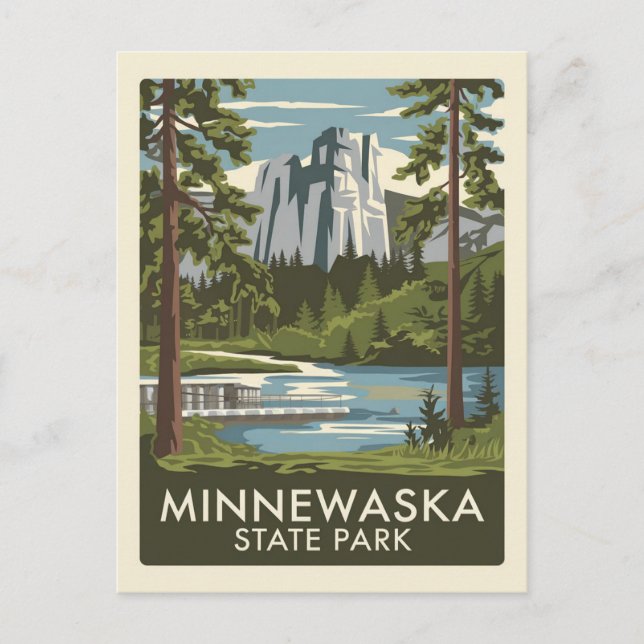 Carte Postale Parc d'état du lac Minnewaska (Devant)