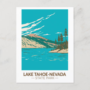 Carte Postale Parc d'état du lac Tahoe Nevada Nevada Vintage