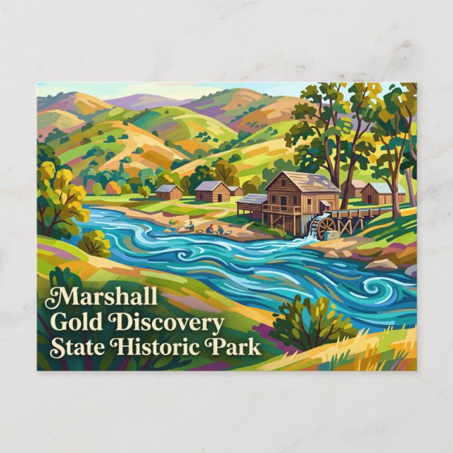 Carte Postale Parc d'État historique de la découverte de l'or de (Devant)