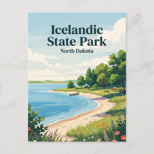 Carte Postale Parc d'État islandais, Dakota du Nord