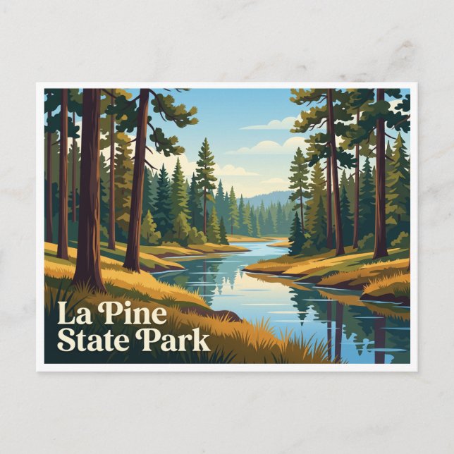 Carte Postale Parc d'État La Pine Oregon (Devant)