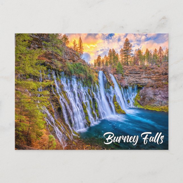 Carte Postale Parc d'État Mémorial McArthur-Burney Falls (Devant)