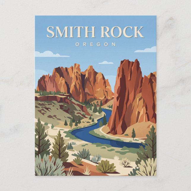 Carte Postale Parc d'État Smith Rock Oregon (Devant)