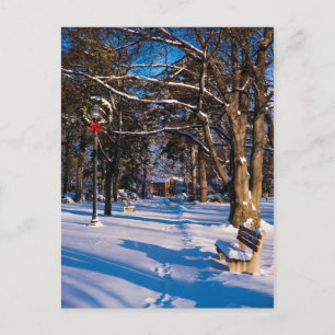 Carte Postale Parc d'hiver couvert de neige au Canada