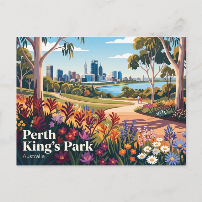 Carte Postale Parc du roi de Perth Australie (Devant)