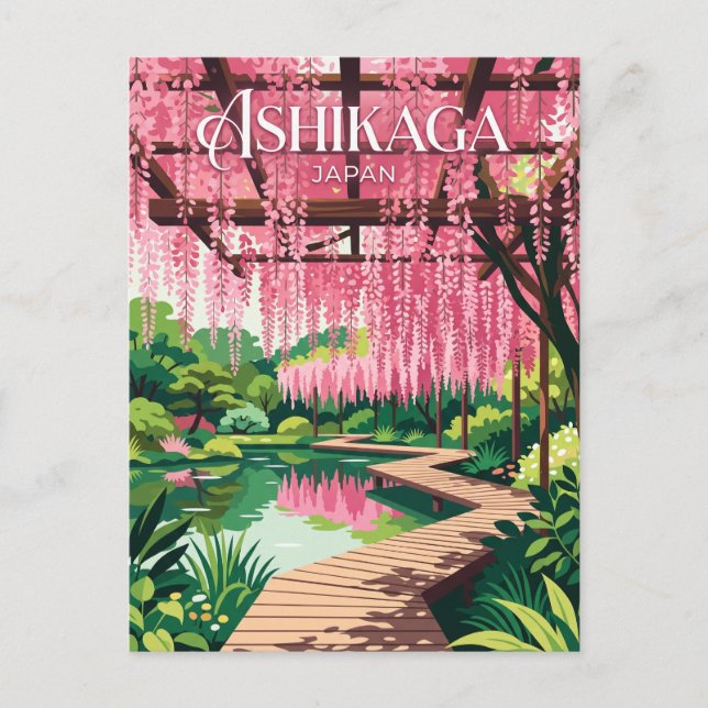 Carte Postale Parc floral d'Ashikaga Japon (Devant)