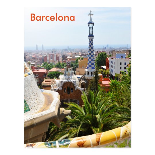 Carte Postale Parc Guell A Barcelone Espagne Zazzle Fr