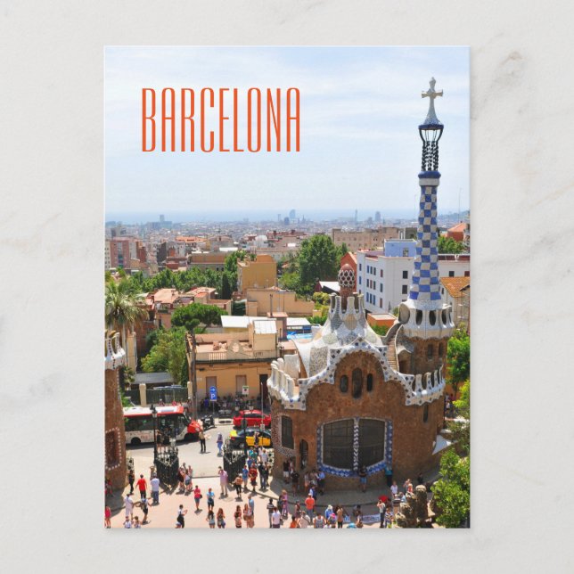 Carte Postale Parc Guell à Barcelone, Espagne (Devant)