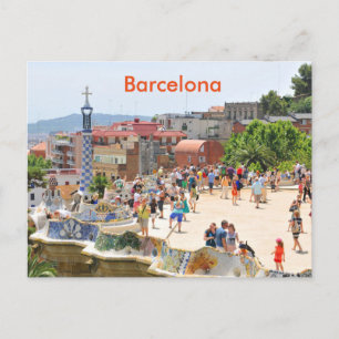 Carte Postale Parc Guell à Barcelone, Espagne