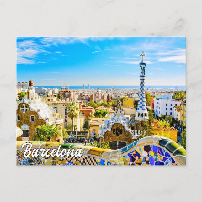 Carte Postale Parc Guell, Barcelone, Espagne (Devant)