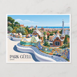Carte Postale Parc Güell Barcelone Espagne