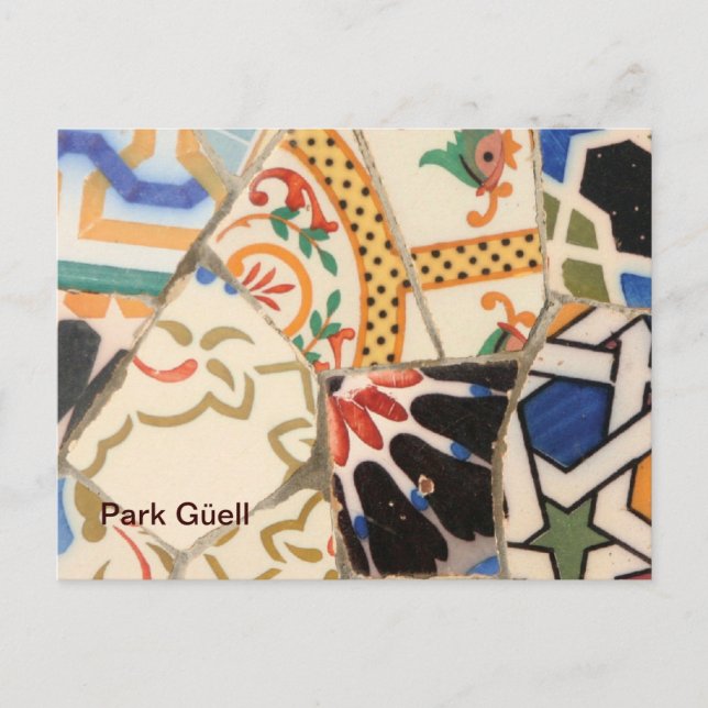 Carte Postale Parc Güell de Barcelone (Devant)