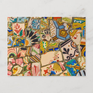Carte Postale Parc Guell Tiles à Barcelone Espagne