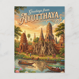 Carte Postale Parc historique d'Ayutthaya Thaïlande