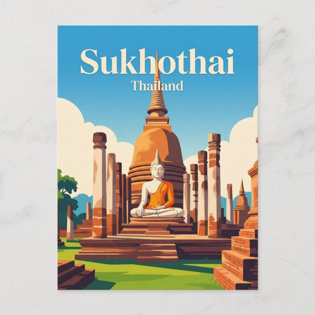 Carte Postale Parc historique de Sukhothai Thaïlande (Devant)