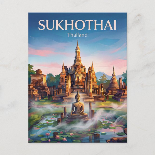 Carte Postale Parc historique de Sukhothaï Thaïlande (Devant)