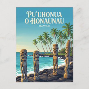 Carte Postale Parc historique national de Pu'uhonua o Honaunau