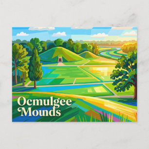 Carte Postale Parc historique national des monticules d'Ocmulgee