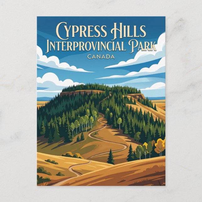 Carte Postale Parc interprovincial Cypress Hills Canada (Devant)