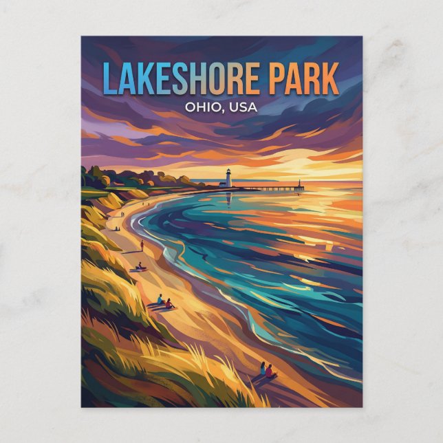 Carte Postale Parc Lakeshore USA (Devant)