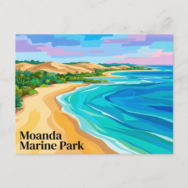Carte Postale Parc marin de Moanda (Devant)