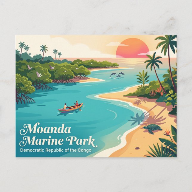 Carte Postale Parc marin de Moanda (Devant)