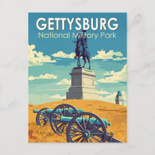 Carte Postale Parc militaire national de Gettysburg Art rétro de
