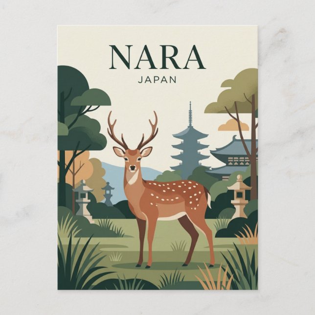 Carte Postale Parc Nara Japon (Devant)