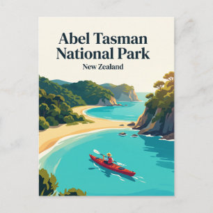 Carte Postale Parc national Abel Tasman, Nouvelle-Zélande, kayak