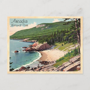 Carte Postale Parc national Acadia Bar Port Vintage