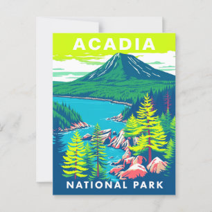 Carte Postale Parc national Acadia Vintage voyage USA