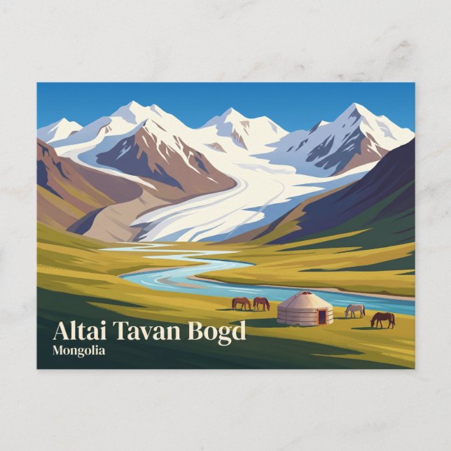 Carte Postale Parc national Altai Tavan Bogd Mongolie (Devant)