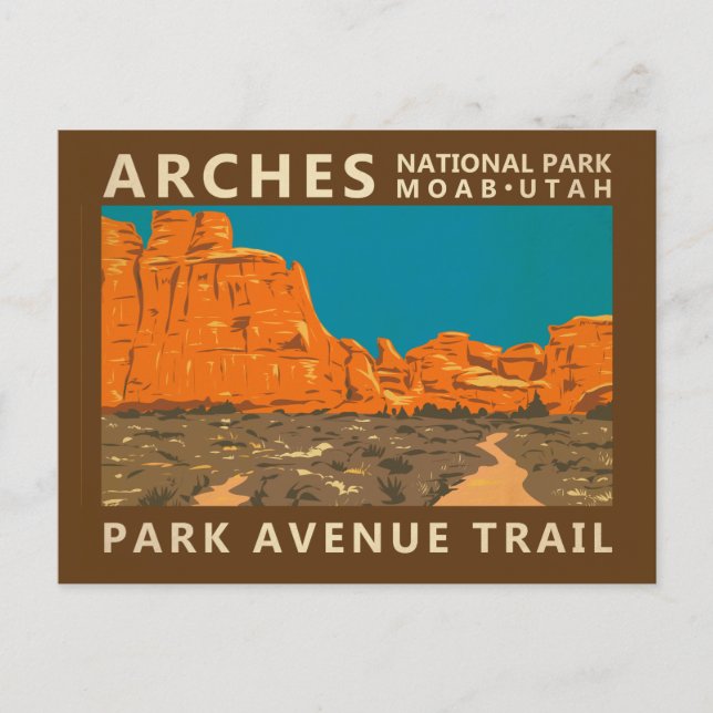 Carte Postale Parc national Arches Utah Park Avenue Trail 2 (Devant)