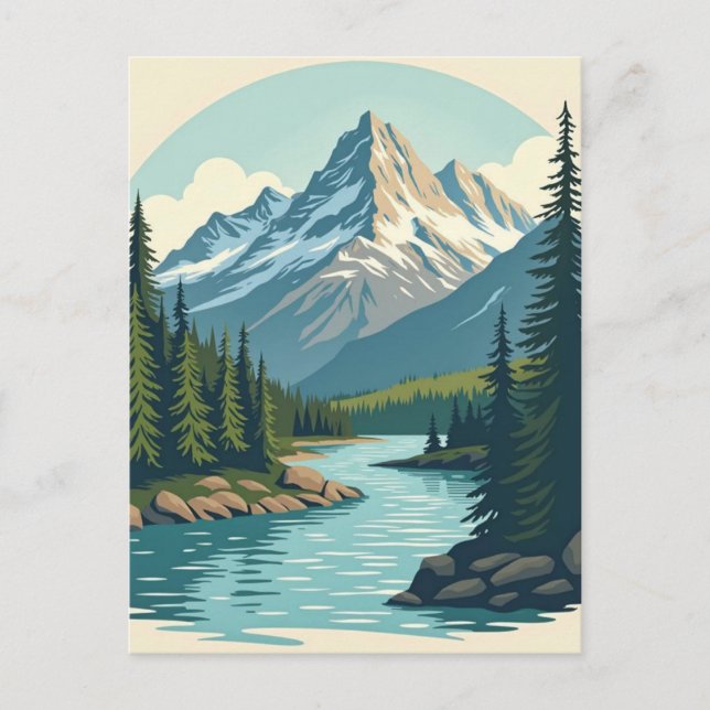 Carte Postale Parc national Banff Canada Rétro Voyage (Devant)