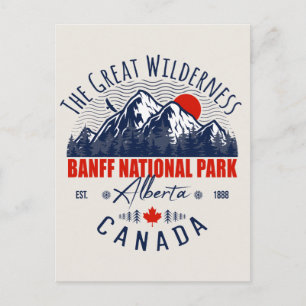 Carte Postale Parc national Banff Canada Vintage en détresse