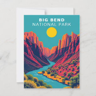 Carte Postale Parc national Big Bend Vintage USA
