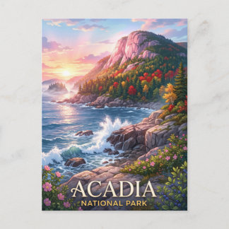 Carte Postale Parc national d'Acadia Côte rocheuse