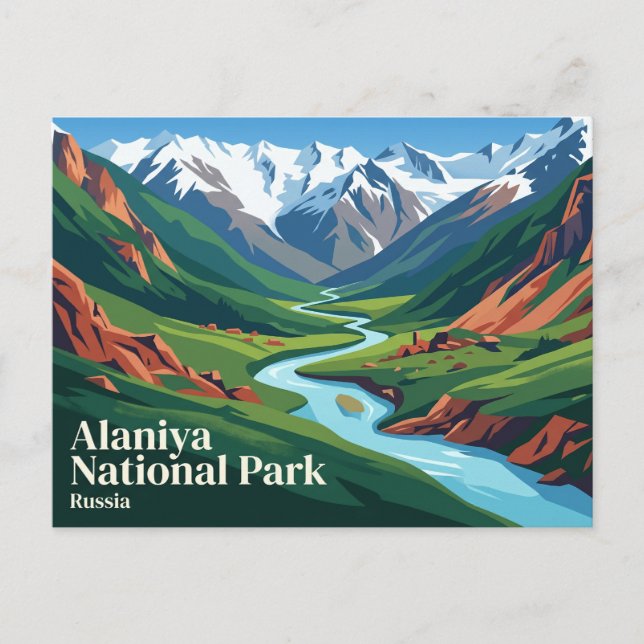 Carte Postale Parc national d'Alaniya Russie (Devant)