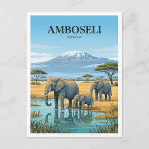 Carte Postale Parc national d'Amboseli Kimana Kenya Cadeau