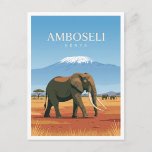 Carte Postale Parc national d'Amboseli Kimana Kenya Cadeau de vo