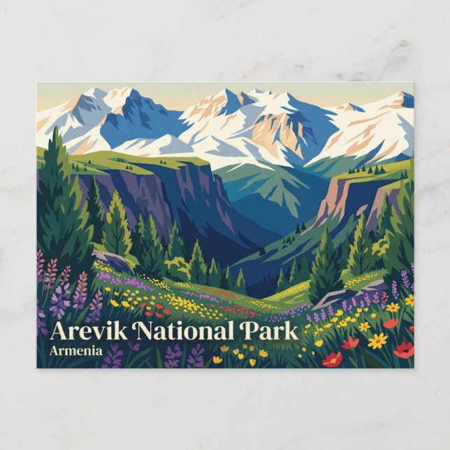 Carte Postale Parc national d'Arevik Arménie (Devant)