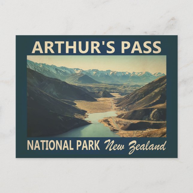 Carte Postale Parc national d'Arthur's Pass Nouvelle-Zélande Vin (Devant)